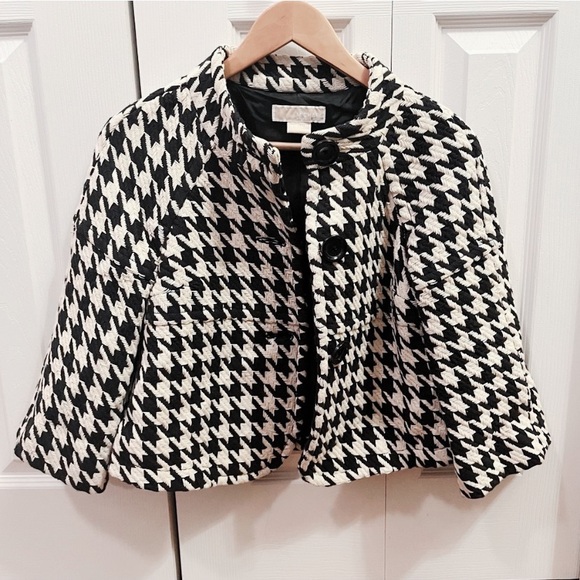Michael Kors Houndstooth Knit Jacket - Picture 1 of 6